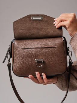 Женская сумка кросс-боди Azaro 3684 коричневый какао соло