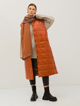 В составе шерсть и кашемир! теплый двусторонний палантин - Tantino фото 2