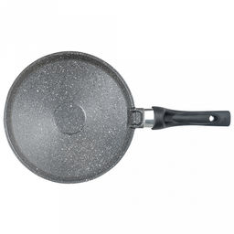 Сковорода блинная с тефлоновым покрытием д22см "Графит", h2см, s0,3см, ручка из термостойкого пластика (Россия)