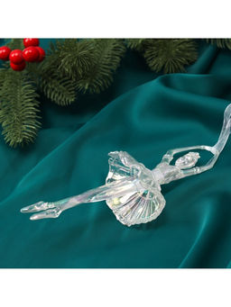 Цена за 2 шт. Ёлочная игрушка «Зимнее волшебство. Балерина пышная юбка перелив» пластик, 17×7.5 см, прозрачный