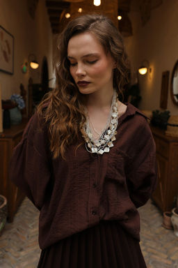 Sar? Dokulu Cep Detayl? Dokuma Gomlek TWOAW26GO00072 - Trendyolmilla фото 12