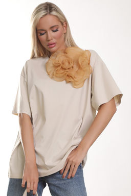 Футболка П-2227/9 Цвет:бежевый - Леди агата фото 2