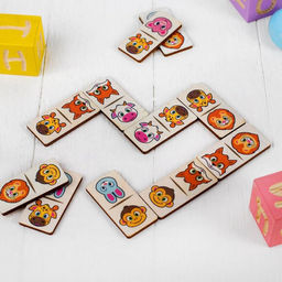 Домино Животные,28 элементов, размер плашки: 3х6х0.4 см - Лесная мастерская фото 4