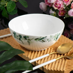 Эвкалипт, Салатник стеклокерамика, круглый, 18 см, 0.8 л, Daniks, LHW-70 (448968)  фото 2