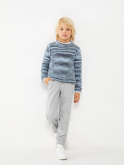 Beli Lastikli Bask?l? Gabardin Erkek ?ocuk Jogger Pantolon