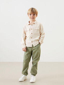 Basic Uzun Kollu Erkek ?ocuk G?mlek ve Pantolon 2li