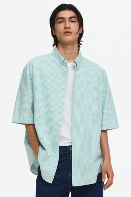 Camisa Oxford de manga corta Relaxed Fit - H&m фото 7