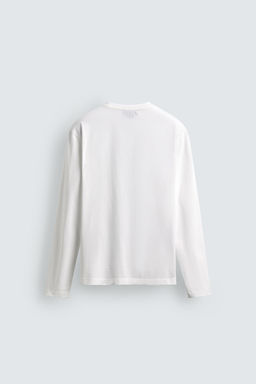 LONG SLEEVE T-SHIRT WITH POCKET AARON LEVINE X ZARA  фото 9