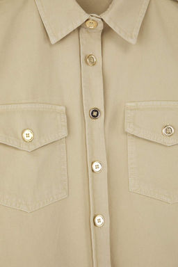 Bej Cep Detayl? Denim Gomlek Ceket TWOAW26CE00003 - Trendyolmilla фото 6