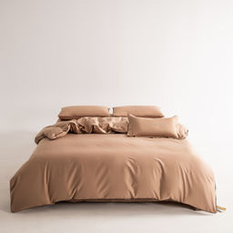 Комплект постельного белья Однотонный Сатин Элитный на резинке OCER015 180*200*30;160*200*30;140*200*30 Евро 4 Наволочки