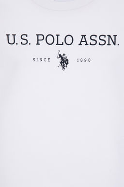Erkek _ocuk Beyaz Bisiklet Yaka Sweatshirt - U.s. polo assn фото 4