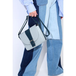 Сумка-мессенджер на клапане, цвет голубой - Simaland фото 4