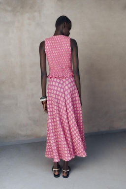 PRINTED MIDI SKIRT - Zara фото 5