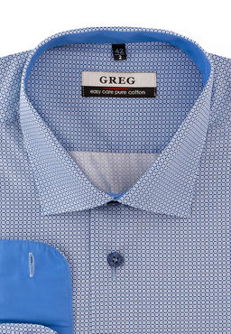 Сорочка мужская длинный рукав GREG 223/131/8919/Z/1_GB