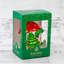 Ёлочная игрушка «Домик», ручная работа, d=7.4 см