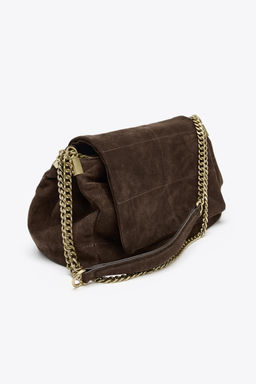 SPLIT SUEDE SHOULDER BAG - Zara фото 2