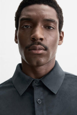 LIGHTWEIGHT FAUX SUEDE OVERSHIRT - Zara фото 13