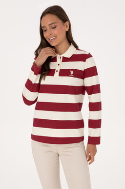 Kad_n Koyu Frambuaz Sweatshirt Sepette S_rpriz _ndirim - U.s. polo assn фото 3