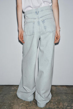 ZW COLLECTION HIGH-WAIST PALAZZO JEANS - Zara фото 4