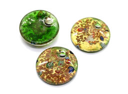 Круглая подвеска из муранского стекла 45мм цв.красный - Радуга камня фото 6