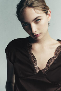 100% LYOCELL LACE TOP - Zara фото 9