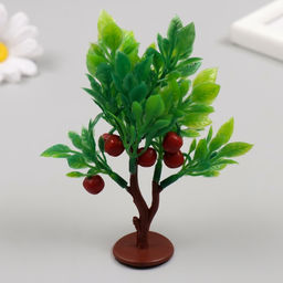 Искусственное растение для творчества пластик «Куст яблони», 7.5×10 см