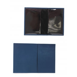 Обложка для паспорта Croco-П-406 натуральная кожа синий бергамо (47) 264825