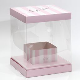 Коробка для цветов с вазой и PVC-окнами With Love, складная, 23 30 23 см - Дарите счастье фото 6