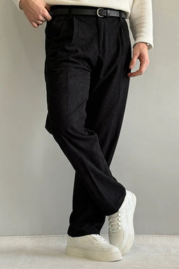 Siyah Erkek Baggy Kadife Pantolon TMNAW26PL00022