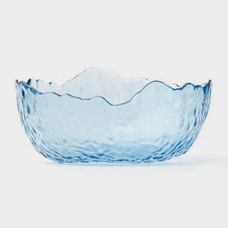 Салатник «Вулкан», 1 л, 19×9.5 см, стекло, голубой