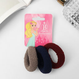 Цена за 6 шт. Резинки для волос «Спорт», набор 3 шт., широкое плетение, 4 см, МИКС