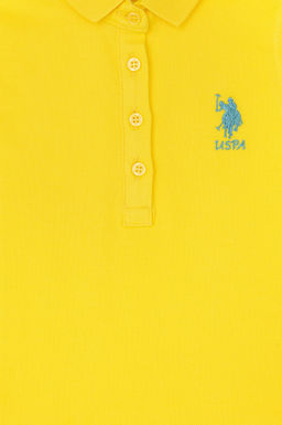 Желтое вязаное платье для девочки - U.s. polo assn фото 12