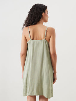 V Yaka Dokulu Ask?l? Kad?n Gecelik