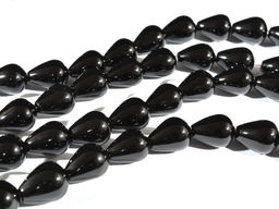 Бусины для рукоделия из оникса черного капля 15*20мм, 40см, 20 бусин Радуга камня