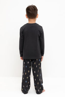 К 1600/угольный серый,цветные роботы пижама дет