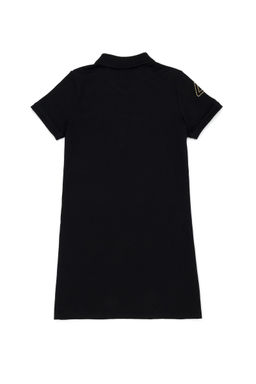 Черное трикотажное платье для девочки - U.s. polo assn фото 2