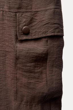 SEMI-SHEER CARGO TROUSERS - Zara фото 6