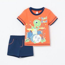 CRB wear / CSNB 90028-29-279 Комплект ясельный (футболка, шорты), оранжевый/Ex.Cherubino