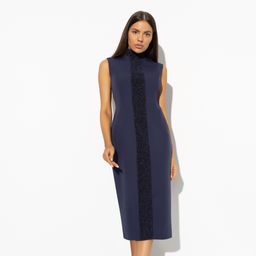 Платье‑футляр, Поцелуй удачи (night, с манжетами) - Charutti фото 3