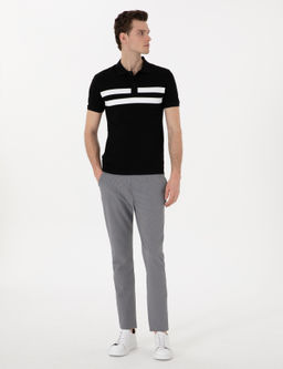 Gri Slim Fit Gofre Kanvas Pantolon - Pierre cardin фото 3