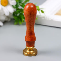 Сургучная печать с деревянной ручкой «Love и узоры», 9×2.5×2.5 см