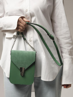 Сумка замшевая кросс-боди Deboro 31023 минт