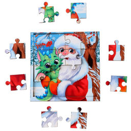 Пазл Дед Мороз и дракоша - Лесная мастерская фото 4