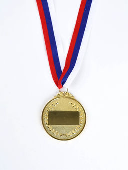 Медаль призовая «1 место» золотая 200, d=6.5 см, с лентой