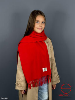 Шарф теплый детский однотонный