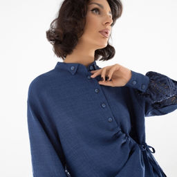 Рубашка с ассиметричной драпировкой и кружевом Дивная смелость (new) - Charutti фото 3