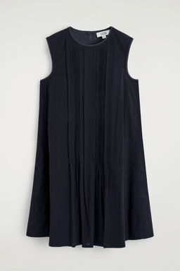 VESTIDO CORTO COMBINADO DETALLE PLIEGUES