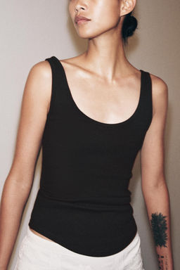 TOP RIB R?STICO / Carb?n - Zara фото 4