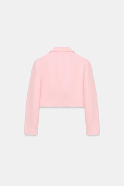BLAZER CORTA HOMBRERAS / Rosa - Zara фото 3