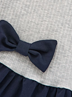 Платье комбинированное 22-7184 серый/синий - Mini maxi фото 5